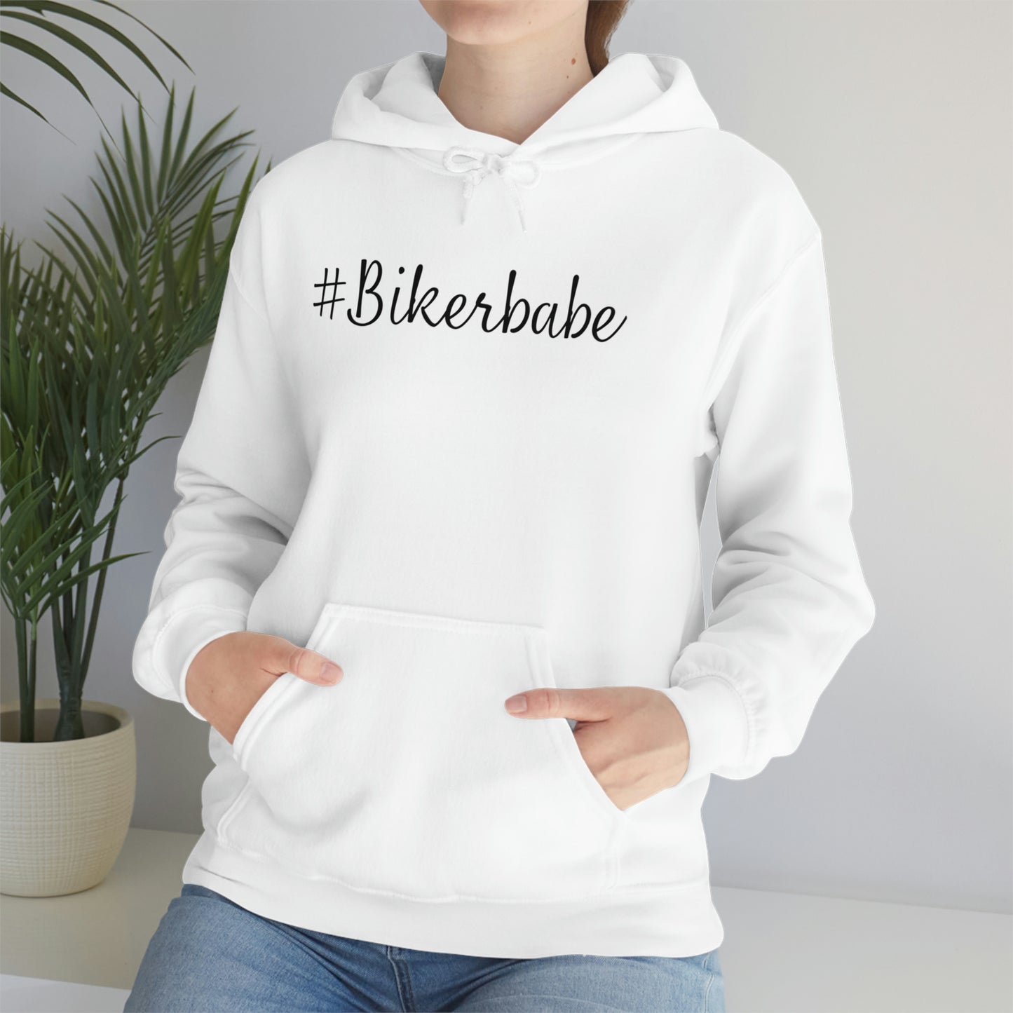 Biker Babe Leopard-Unisex Heavy Blend™ Hooded Sweatshirt