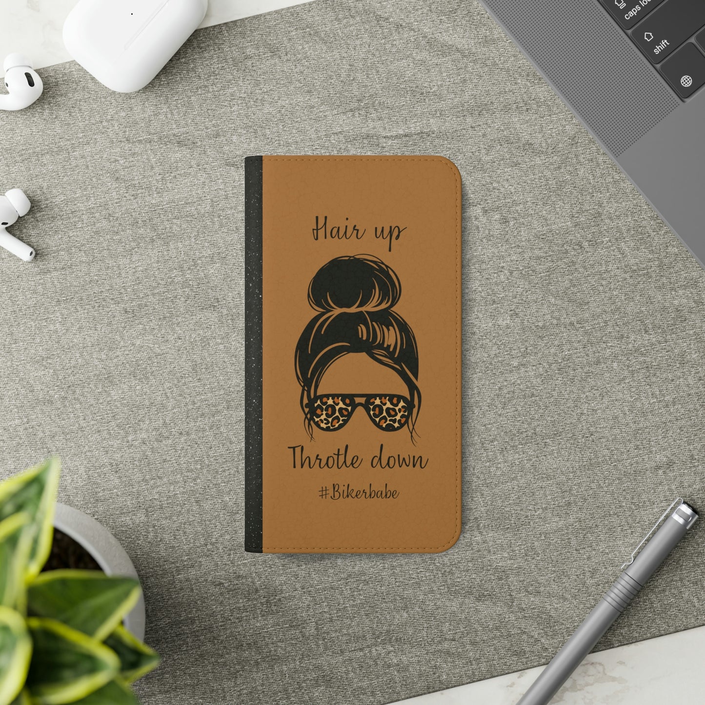 Biker Babe Leopard Flip Cases