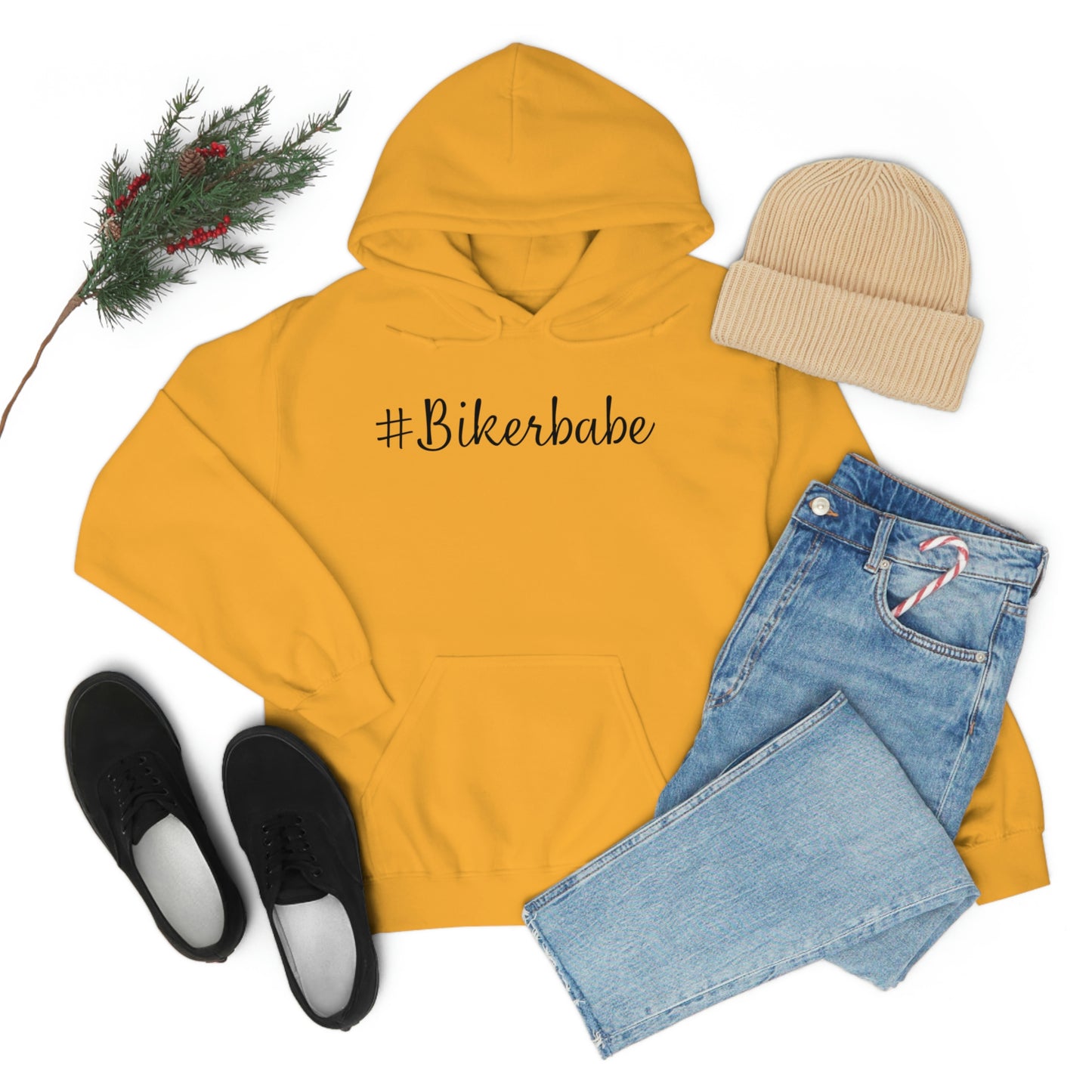 Biker Babe Leopard-Unisex Heavy Blend™ Hooded Sweatshirt