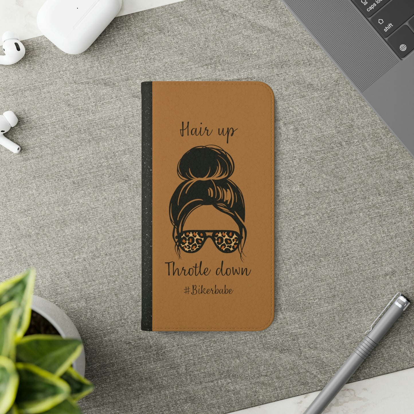Biker Babe Leopard Flip Cases